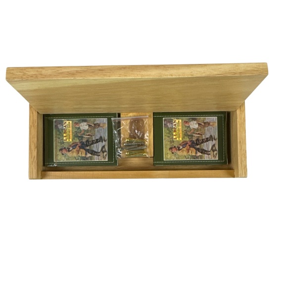 L.L. Bean Games New Vintage Ll Bean Cribbage Board With 2 Decks Of